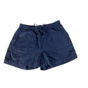 Revery Shorts Womens Small Blue Cotton Drawstring Casual Utility Summer